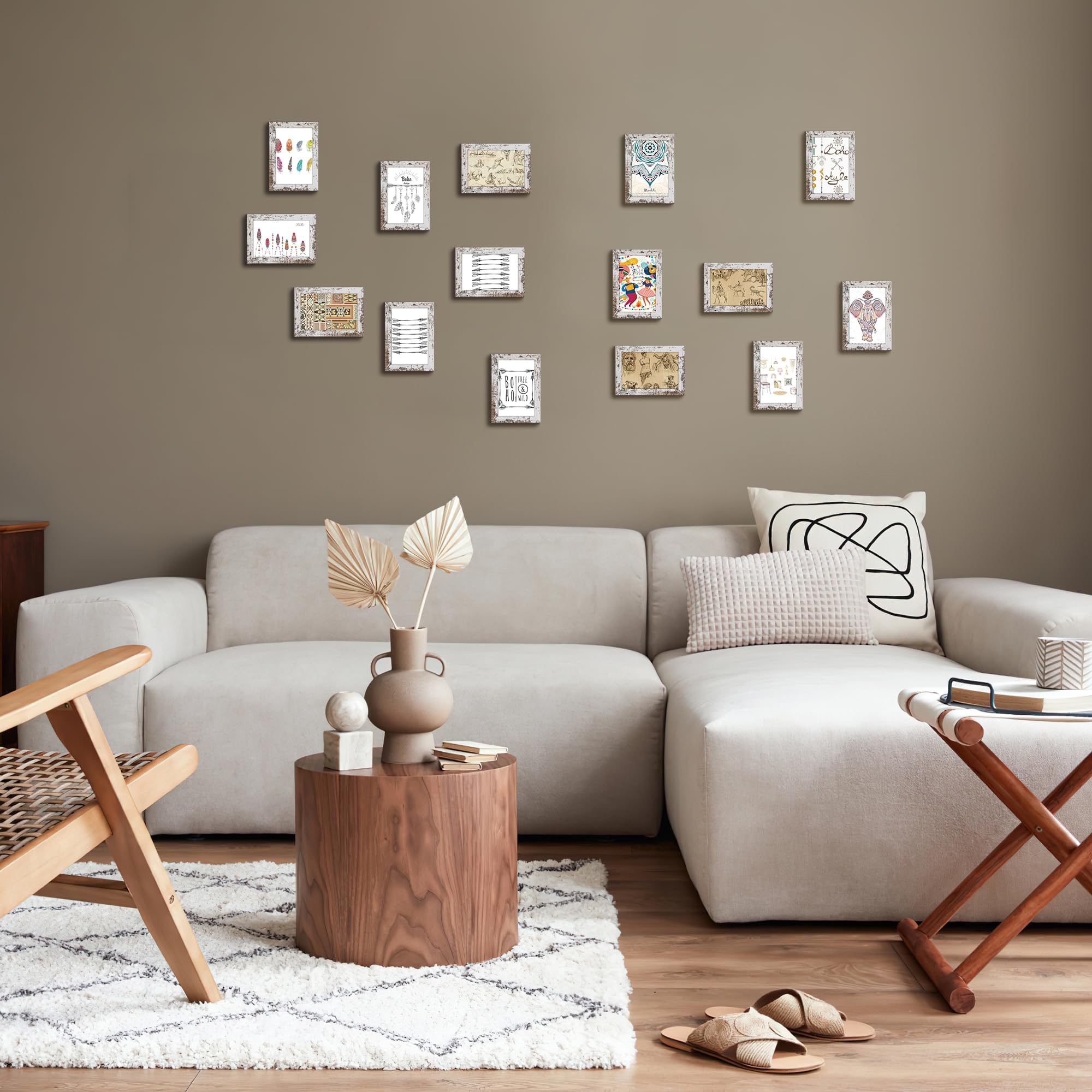 Edenseelake 4x6 Picture Frame Set of 15, Distressed White Farmhouse Wood Photo Frame 4 by 6 for Wall or Tabletop Display